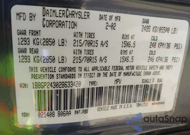 1B8GP24302B633420: 42260049