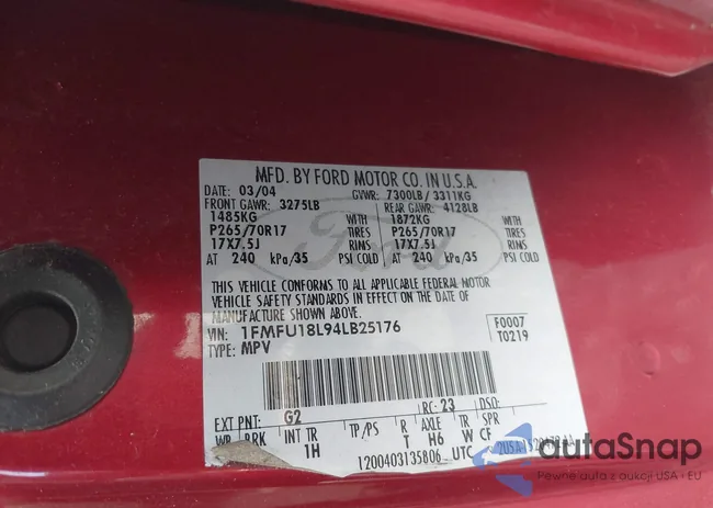 1FMFU18L94LB25176: 42260085