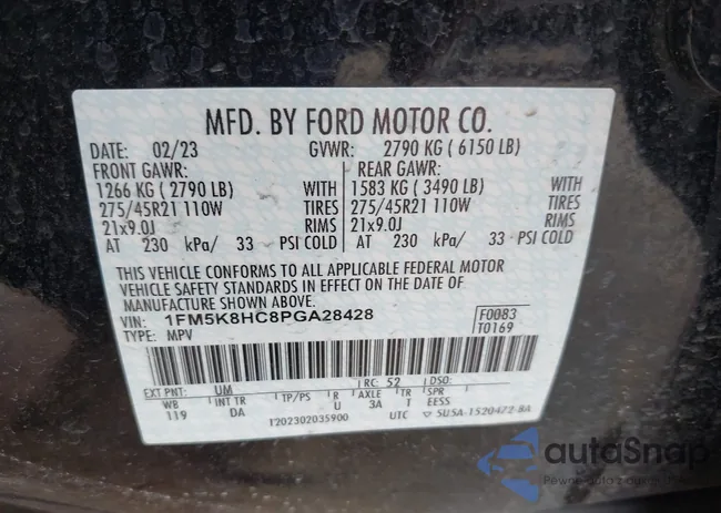 1FM5K8HC8PGA28428: 42260299