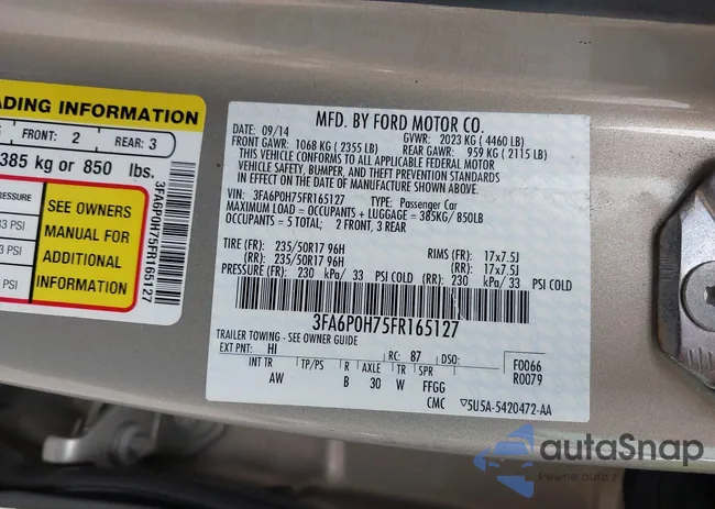 3FA6P0H75FR165127: 42261419