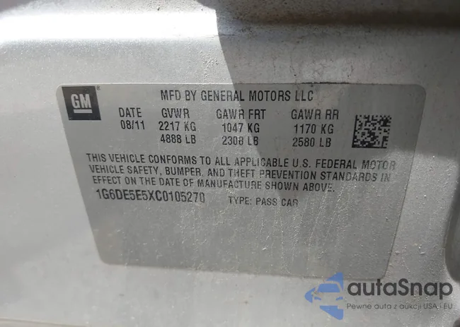 1G6DE5E5XC0105270: 42261069