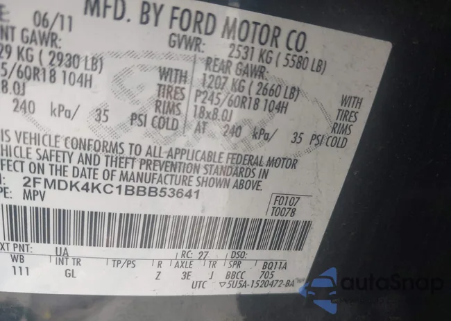 2FMDK4KC1BBB53641: 42261217