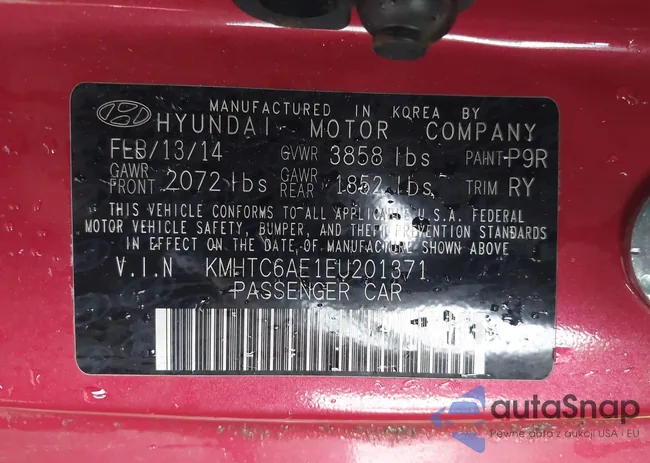 KMHTC6AE1EU201371: 42262397