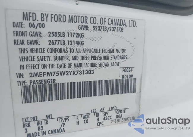 2MEFM75W2YX731383: 42262528