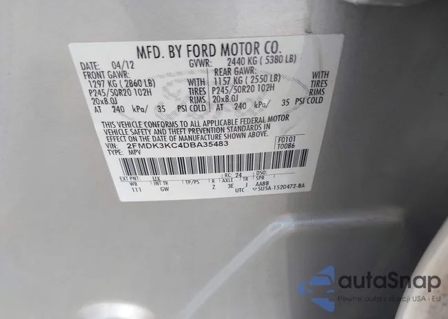 2FMDK3KC4DBA35483: 42262558