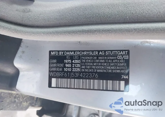 WDBRF61J53F422376: 42262562