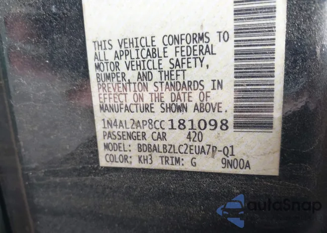 1N4AL2AP8CC181098: 42262564