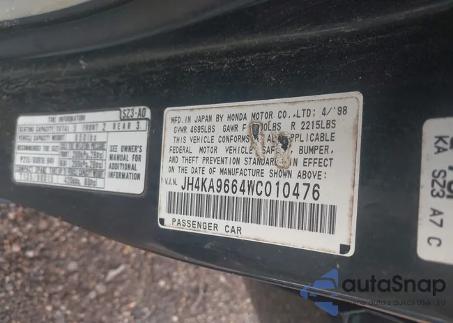 JH4KA9664WC010476: 42262832