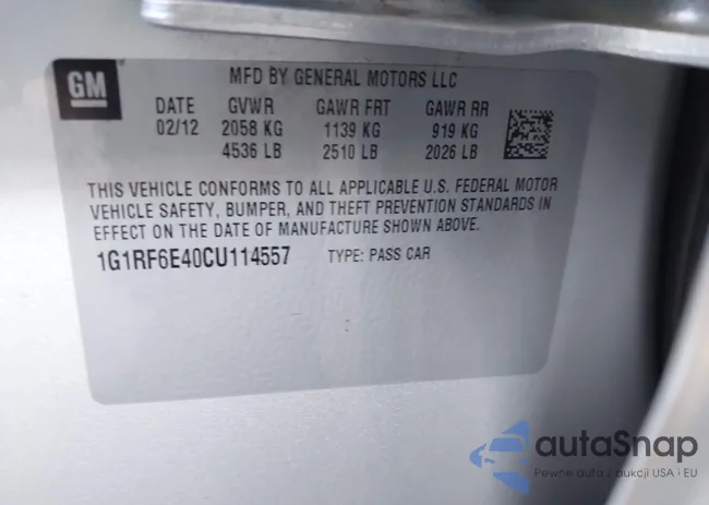 1G1RF6E40CU114557: 42261997