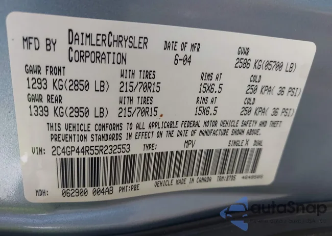 2C4GP44R55R232553: 42263367