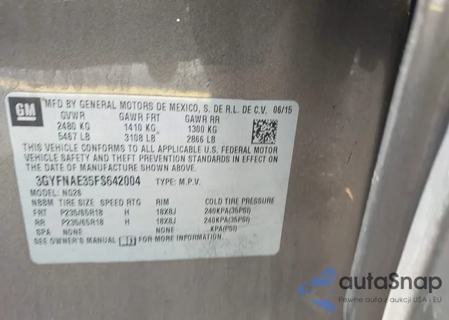 3GYFNAE35FS642004: 42263470