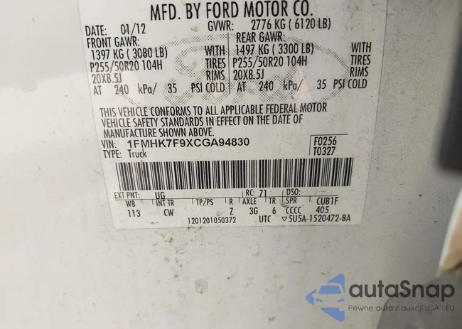 1FMHK7F9XCGA94830: 42263557