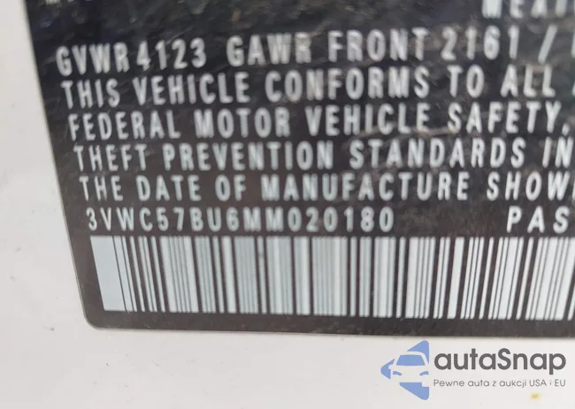 3VWC57BU6MM020180: 42263574