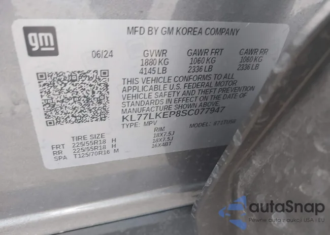 KL77LKEP8SC077947: 42263580