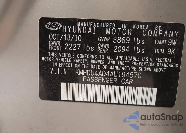 KMHDU4AD4AU194570: 42263642