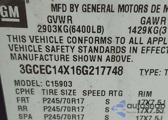 3GCEC14X16G217748: 42263652