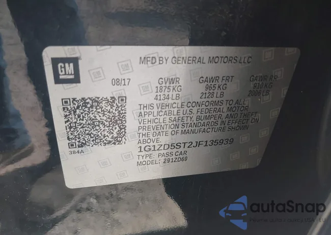 1G1ZD5ST2JF135939: 42263708