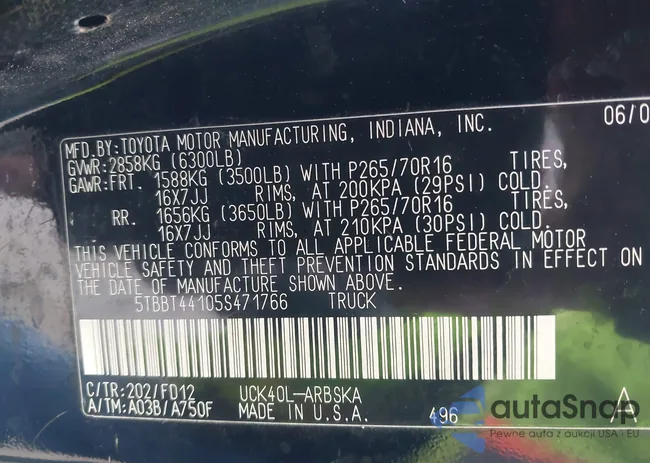 5TBBT44105S471766: 42263713