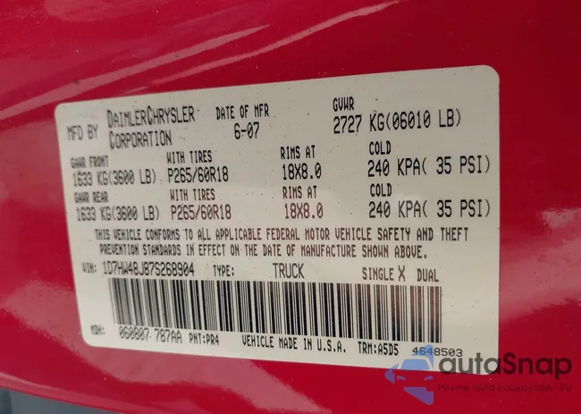 1D7HW48J87S268904: 42263845