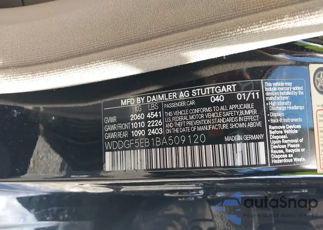 WDDGF5EB1BA509120: 42262895