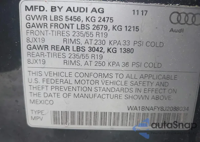 WA1BNAFY8J2088034: 42263014