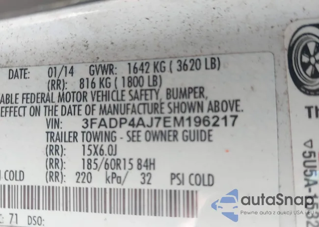 3FADP4AJ7EM196217: 42263196