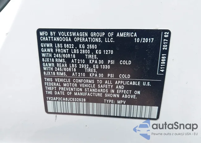 1V2AP2CA6JC532528: 42264306