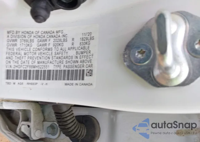 2HGFC2F88MH522551: 42264309