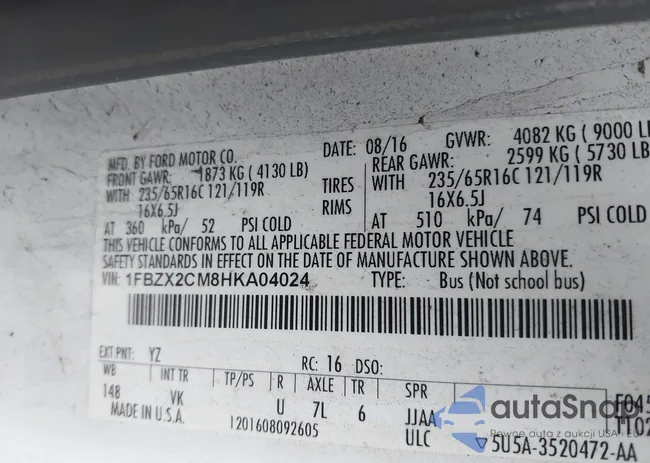 1FBZX2CM8HKA04024: 42264367