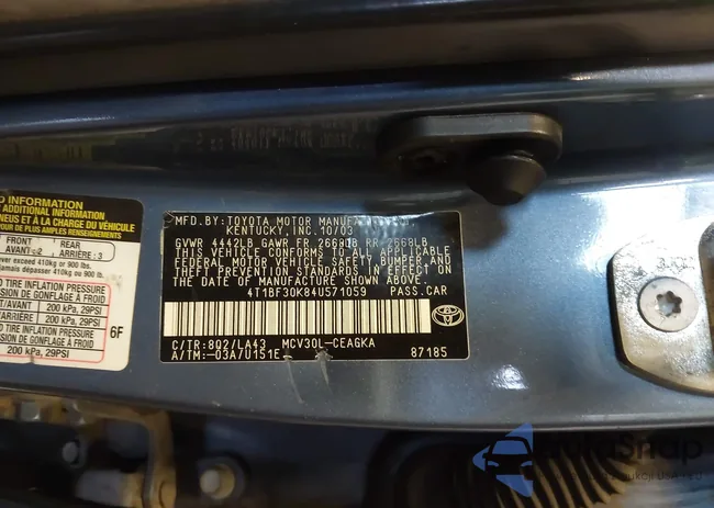 4T1BF30K84U571059: 42264443