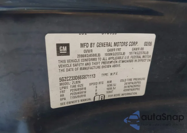 5GZCZ33D66S871113: 42264608