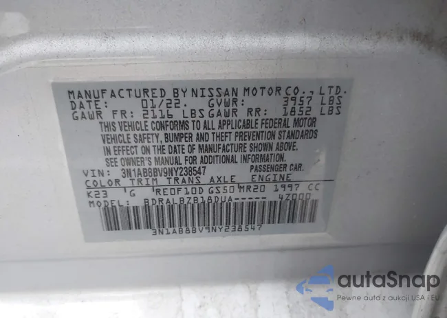 3N1AB8BV9NY238547: 42264760