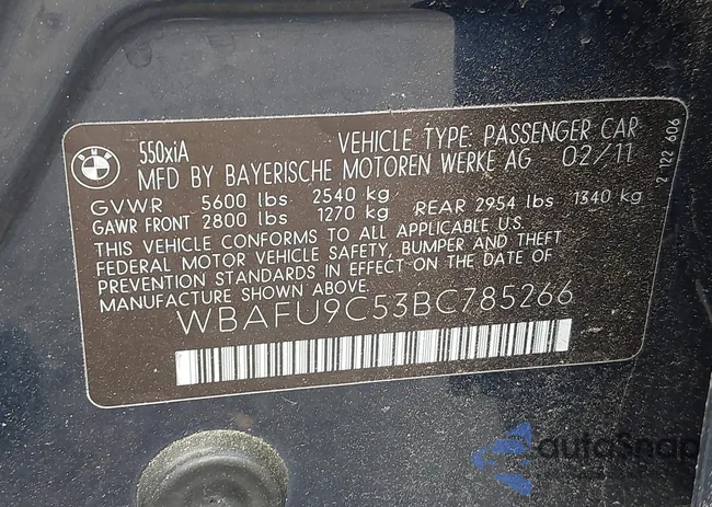 WBAFU9C53BC785266: 42264850