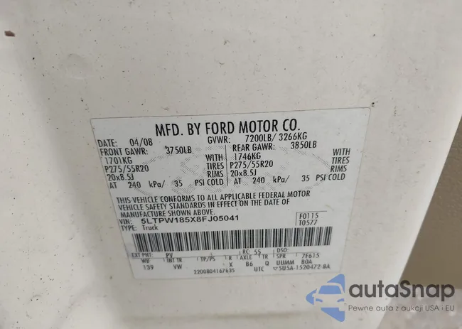 5LTPW185X8FJ05041: 42263906