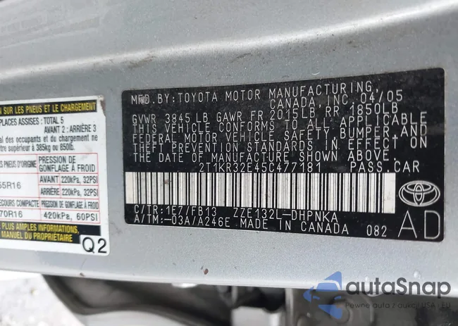 2T1KR32E45C477181: 42264059