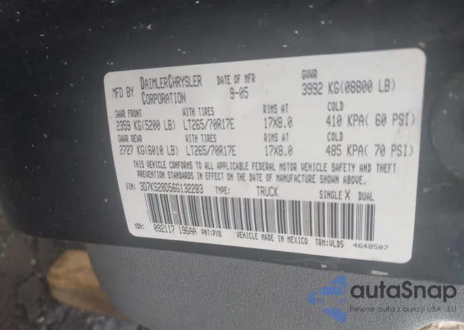 3D7KS28D56G132283: 42264078