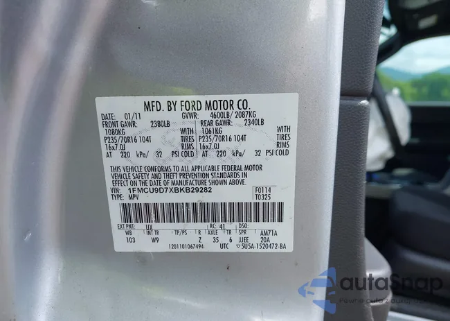 1FMCU9D7XBKB29282: 42264095