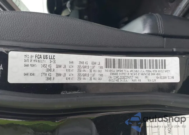 1C4RDJDG3GC374717: 42264192