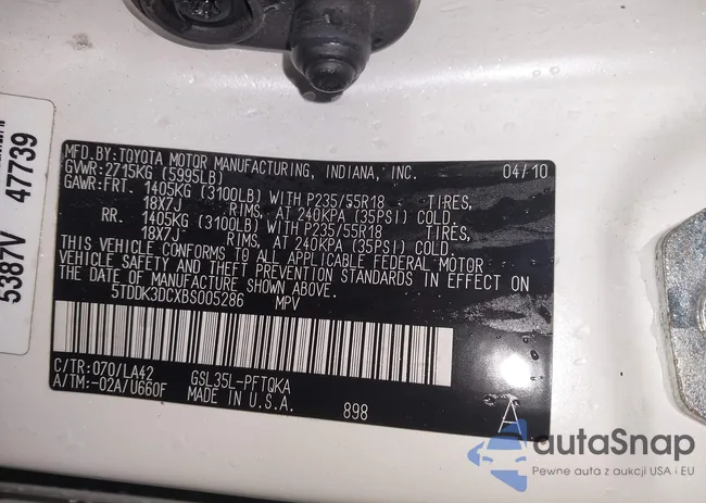 5TDDK3DCXBS005286: 42264233