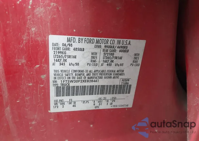 1FTSW30F2XEB28461: 42265380