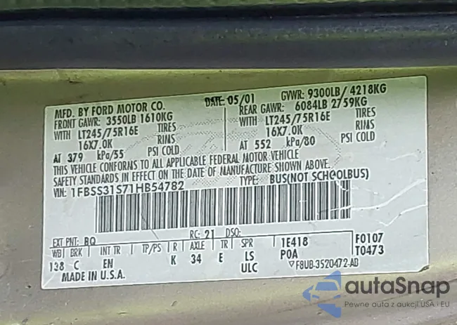 1FBSS31S71HB54782: 42265547