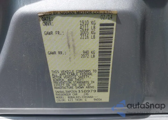 1N4AL3AP2EN350979: 42265686