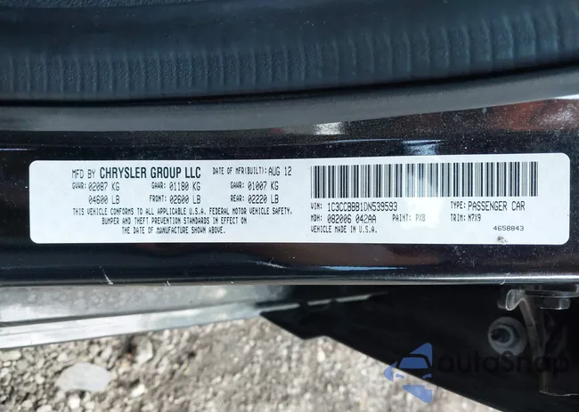 1C3CCBBB1DN539593: 42265757