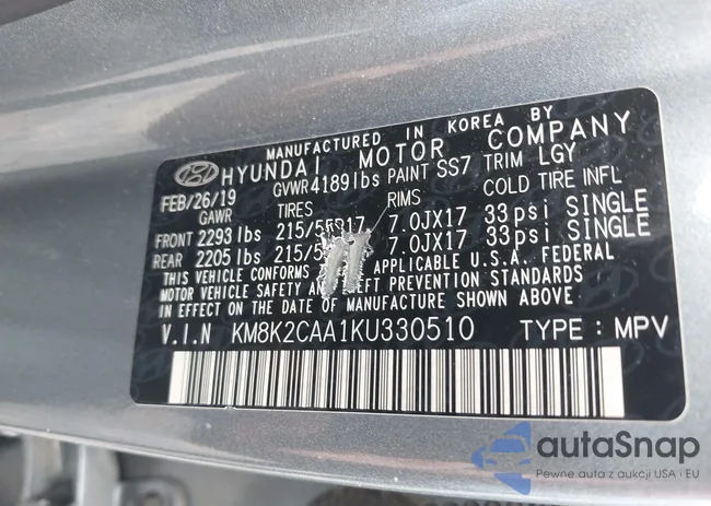 KM8K2CAA1KU330510: 42265070