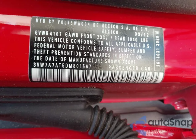 3VW7A7AT5DM801567: 42266410