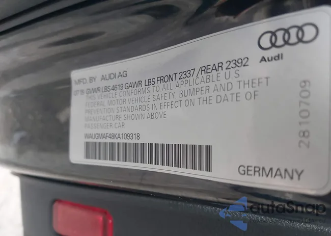 WAUGMAF48KA109318: 42266016