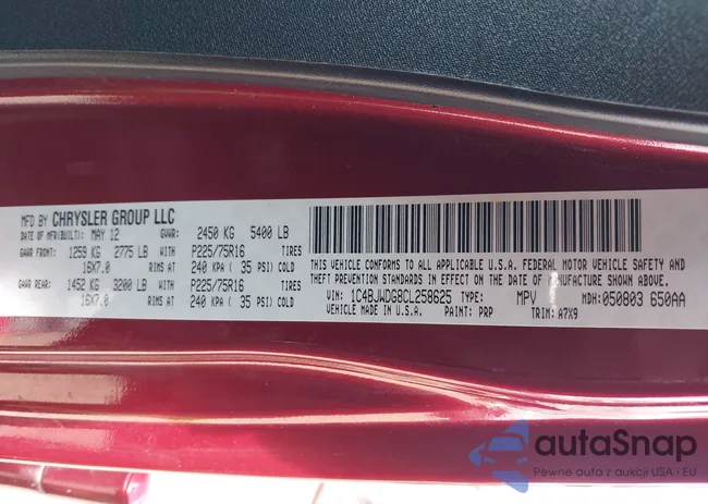 1C4BJWDG8CL258625: 42266102