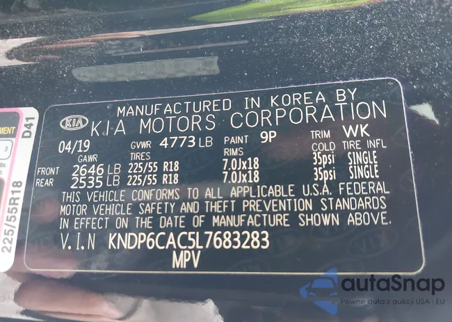 KNDP6CAC5L7683283: 42267712