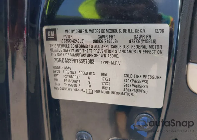 3GNDA33P67S597903: 42267865