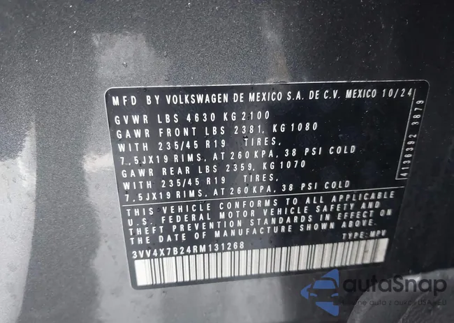 3VV4X7B24RM131268: 42267873